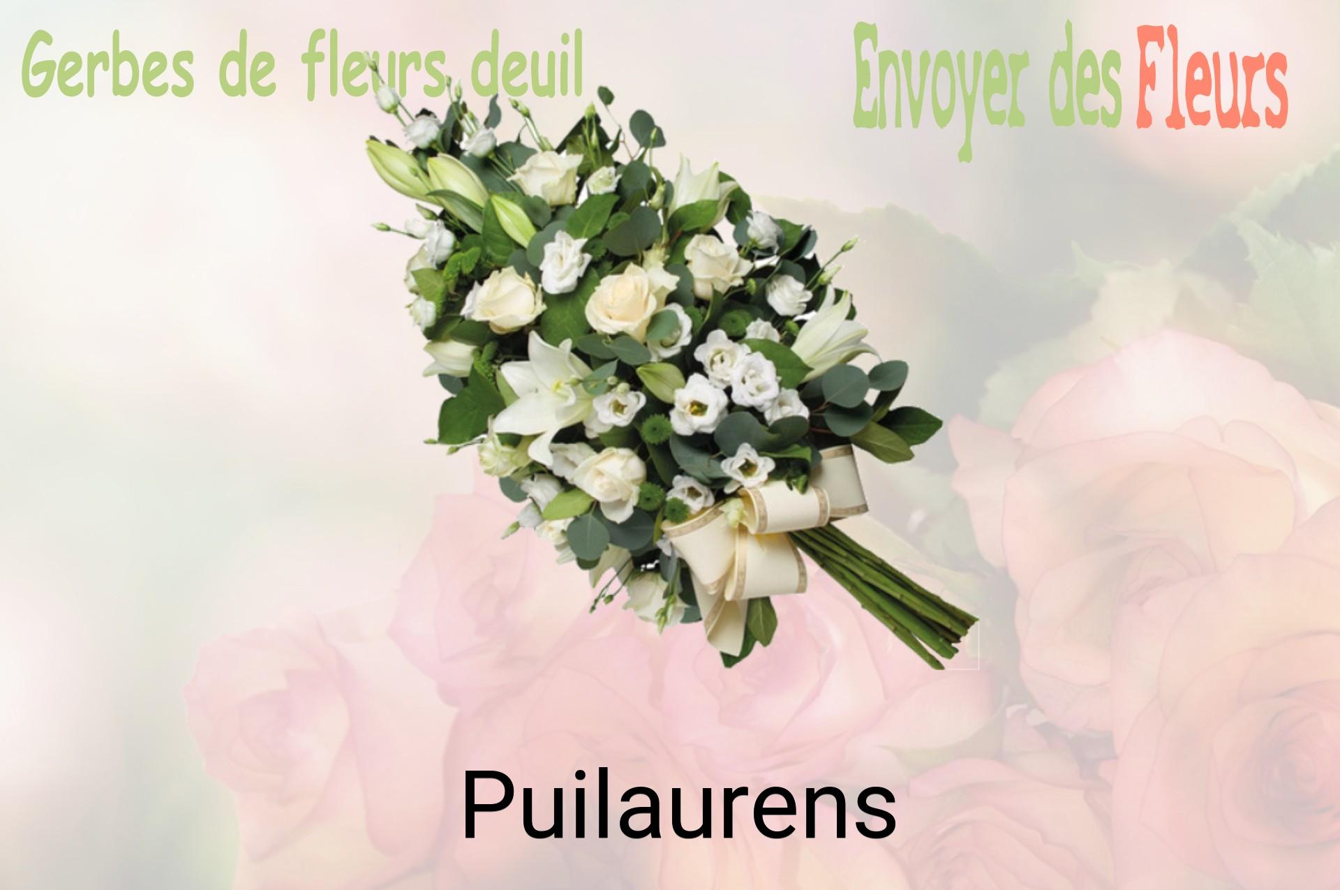 Gerbe de fleurs de deuil livrée à Puilaurens